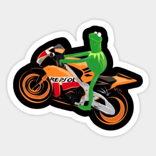 Frog on fire Sticker